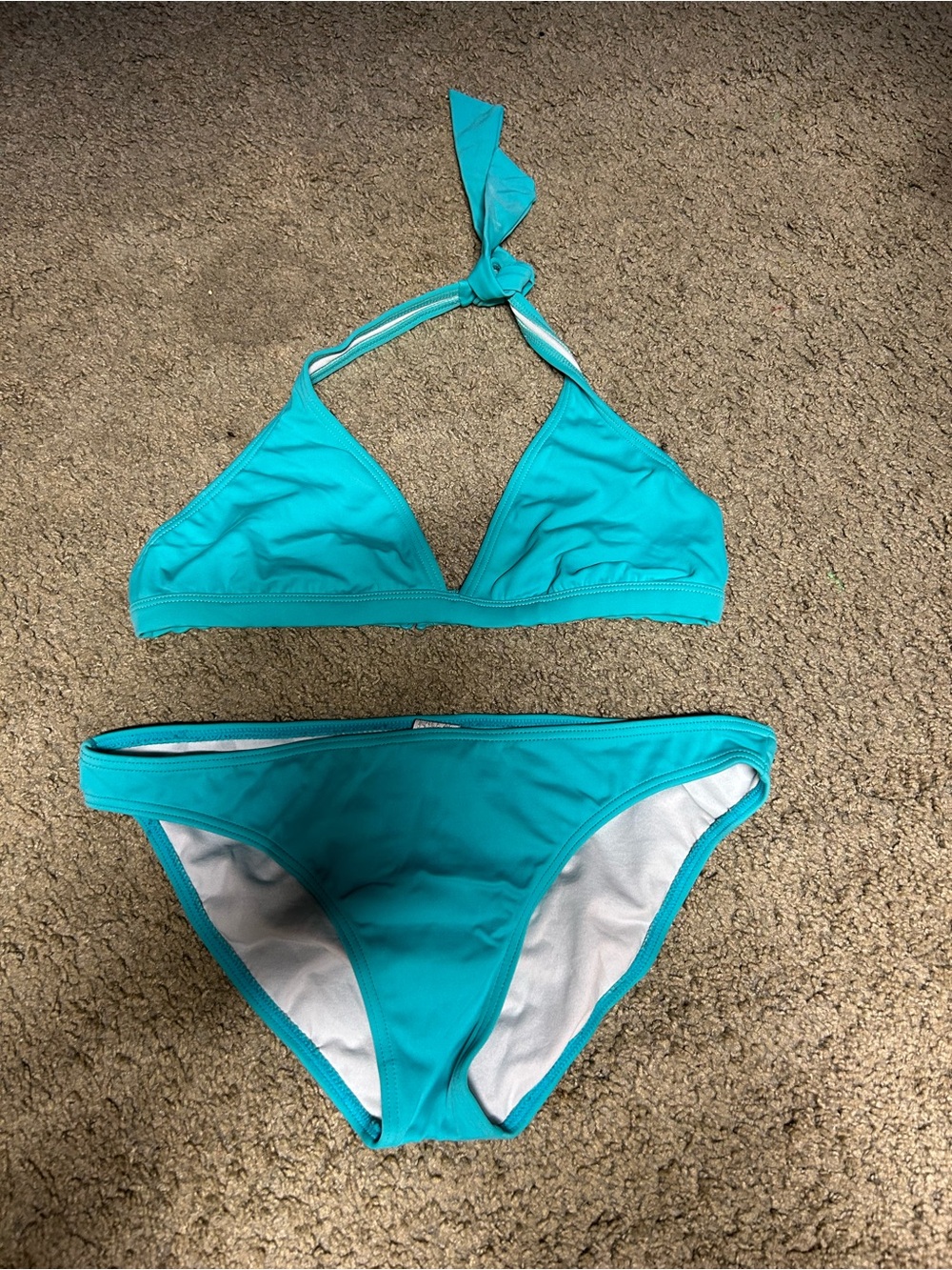 Billabong Teal Triangle Halter Bikini Set